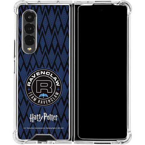 Wizarding Worlds Harry Potter Team Ravenclaw Galaxy Z Fold4 5G Clear Case