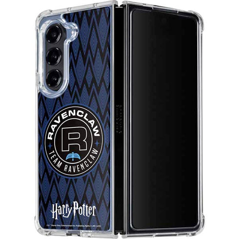 Wizarding Worlds Harry Potter Team Ravenclaw Galaxy Z Fold5 5G Clear Case