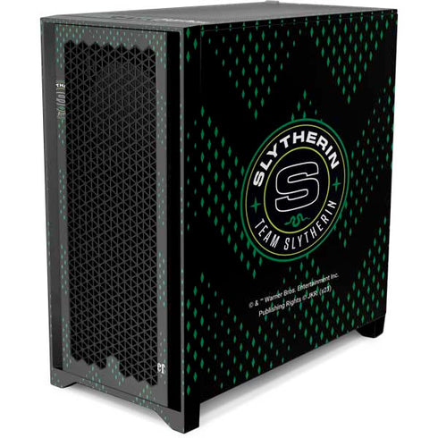 Wizarding Worlds Harry Potter Team Slytherin Corsair 4000D Tempered Glass Mid-Tower ATX Case Skin