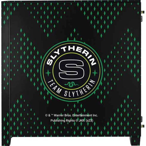 Wizarding Worlds Harry Potter Team Slytherin Corsair 4000D Tempered Glass Mid-Tower ATX Case Skin