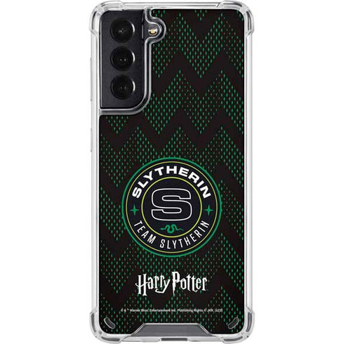 Wizarding Worlds Harry Potter Team Slytherin Galaxy S21 5G Clear Case