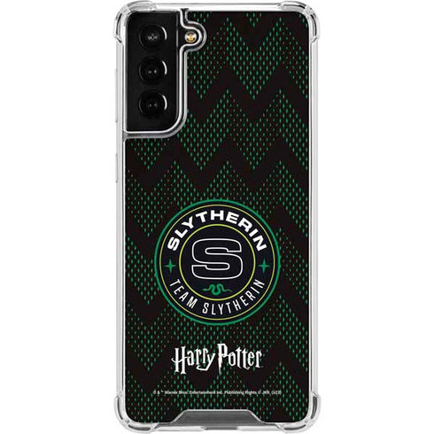 Wizarding Worlds Harry Potter Team Slytherin Galaxy S21 FE Clear Case