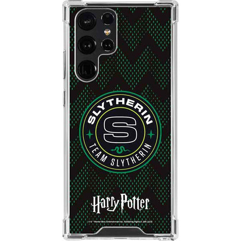 Wizarding Worlds Harry Potter Team Slytherin Galaxy S24 Ultra Clear Case