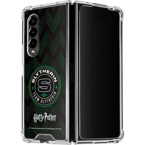 Wizarding Worlds Harry Potter Team Slytherin Galaxy Z Fold4 5G Clear Case