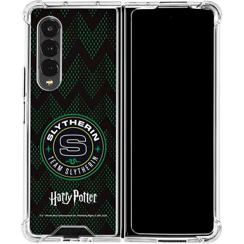 Wizarding Worlds Harry Potter Team Slytherin Galaxy Z Fold4 5G Clear Case