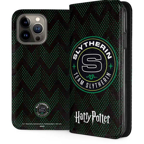 Wizarding Worlds Harry Potter Team Slytherin iPhone 15 Pro Max Folio Case