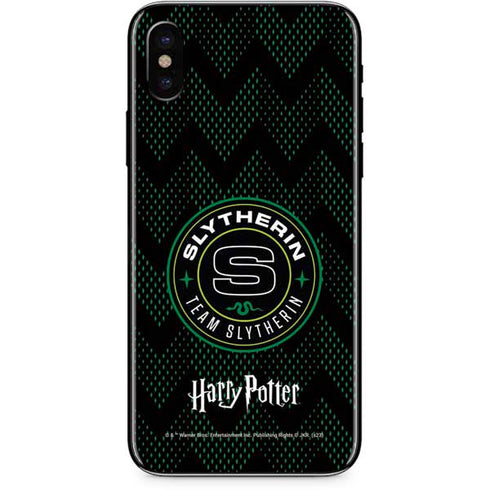 Wizarding Worlds Harry Potter Team Slytherin iPhone XS Skin