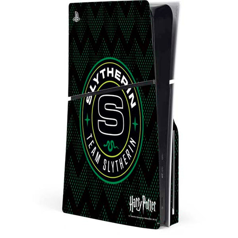 Wizarding Worlds Harry Potter Team Slytherin PS5 Slim Disk Console Skin