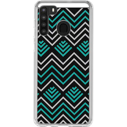 Techno Chevron Galaxy A21 Clear Case