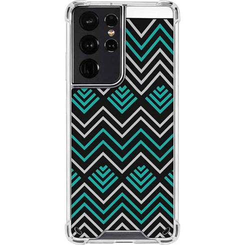 Techno Chevron Galaxy S21 Ultra 5G Clear Case