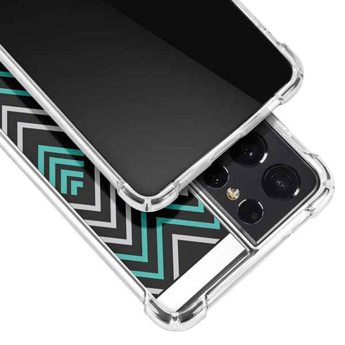 Techno Chevron Galaxy S21 Ultra 5G Clear Case