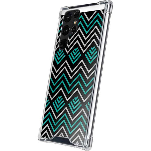 Techno Chevron Galaxy S22 Ultra Clear Case