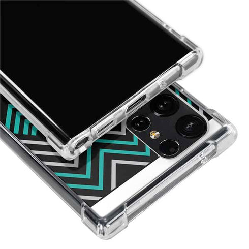 Techno Chevron Galaxy S22 Ultra Clear Case