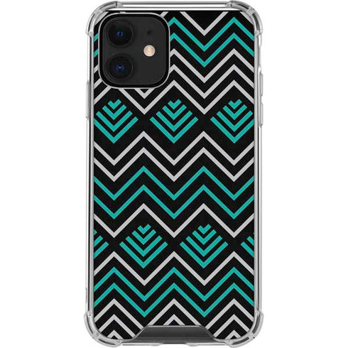 Techno Chevron iPhone 12 Clear Case