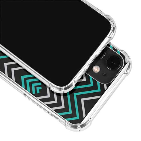 Techno Chevron iPhone 12 Clear Case