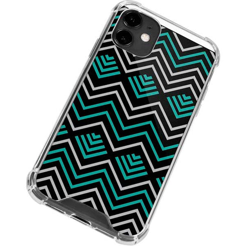 Techno Chevron iPhone 12 Clear Case