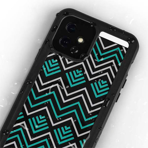 Techno Chevron iPhone 12 Waterproof Case