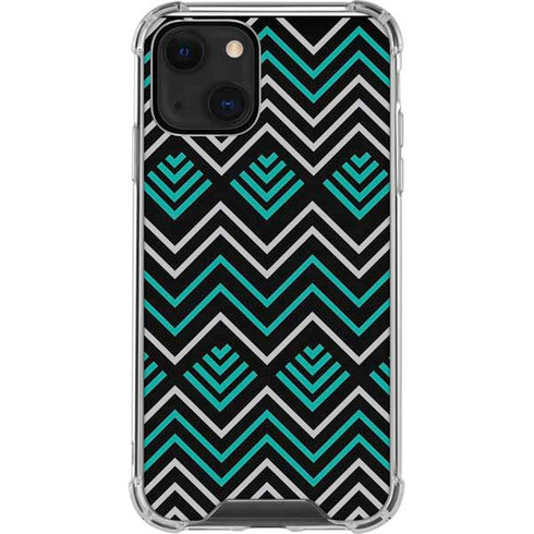 Techno Chevron iPhone 14 Plus Clear Case