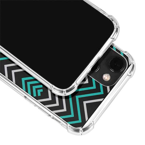 Techno Chevron iPhone 14 Plus Clear Case
