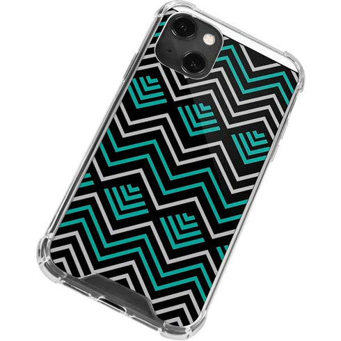 Techno Chevron iPhone 14 Plus Clear Case