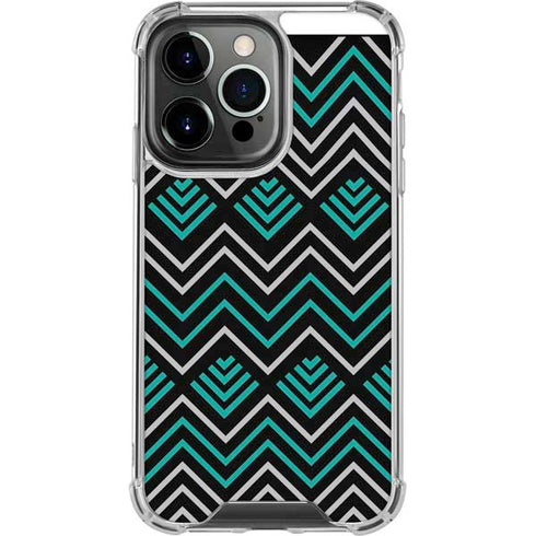 Techno Chevron iPhone 15 Pro Clear Case