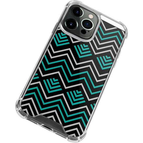 Techno Chevron iPhone 15 Pro Clear Case