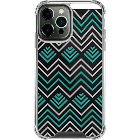 Techno Chevron iPhone 15 Pro Max Clear Case