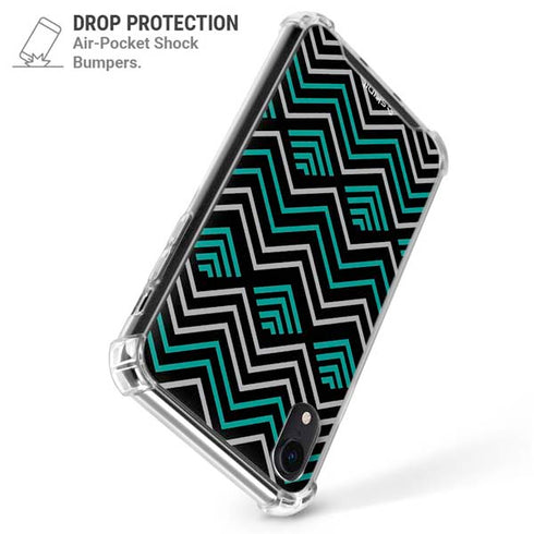 Techno Chevron iPhone XR Clear Case