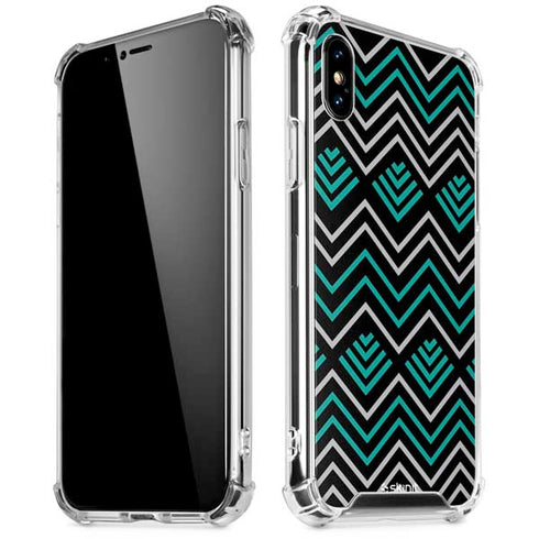 Techno Chevron iPhone XS Max Clear Case