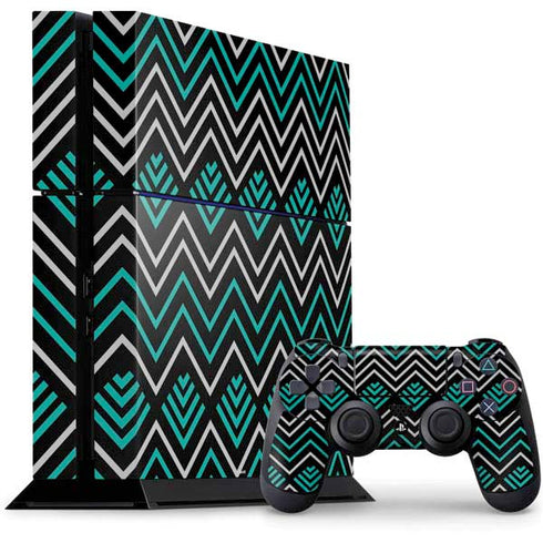 Techno Chevron PS4 Console and Controller Bundle Skin