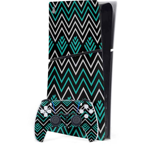 Techno Chevron PS5 Slim Digital Edition Console Skin