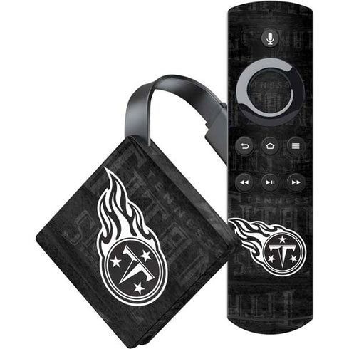 NFL Tennessee Titans Black & White Amazon Fire TV Skin