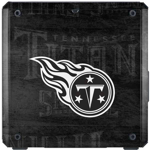 NFL Tennessee Titans Black & White Cooler Master MasterBox Q300L Mini Tower Skin