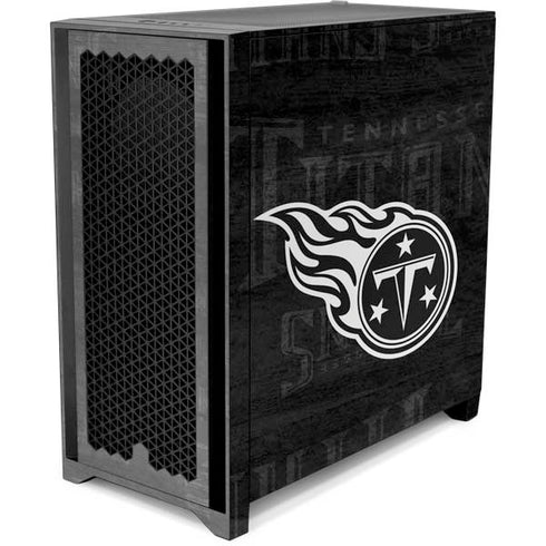 NFL Tennessee Titans Black & White Corsair 4000D Tempered Glass Mid-Tower ATX Case Skin