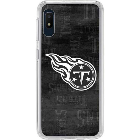 NFL Tennessee Titans Black & White Galaxy A10e Clear Case