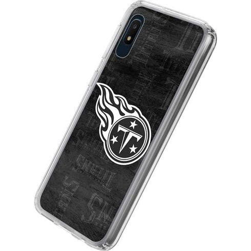 NFL Tennessee Titans Black & White Galaxy A10e Clear Case