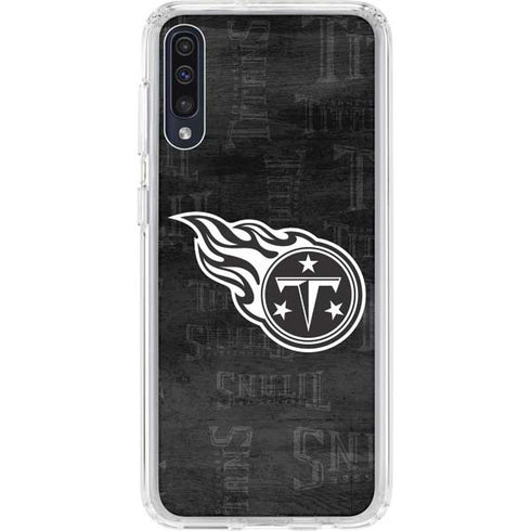 NFL Tennessee Titans Black & White Galaxy A50 Clear Case