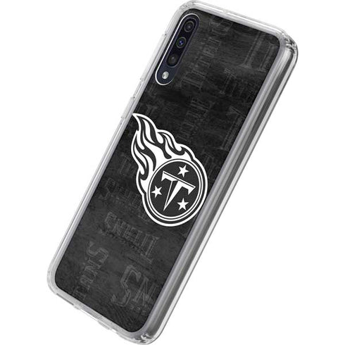 NFL Tennessee Titans Black & White Galaxy A50 Clear Case