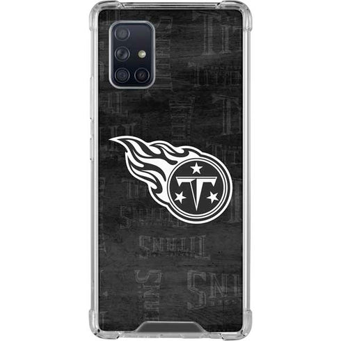 NFL Tennessee Titans Black & White Galaxy A71 5G Clear Case