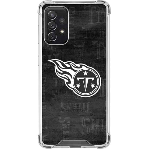 NFL Tennessee Titans Black & White Galaxy A72 5G Clear Case