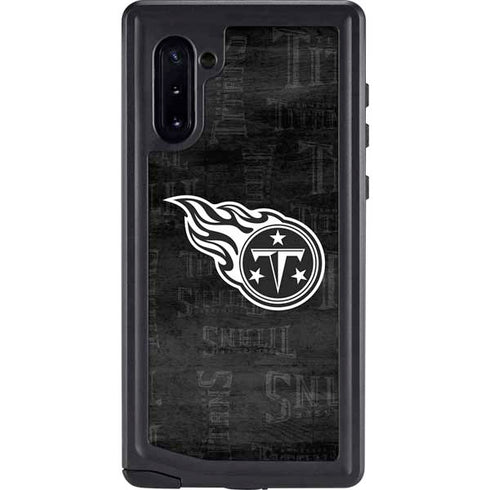 NFL Tennessee Titans Black & White Galaxy Note 10 Waterproof Case
