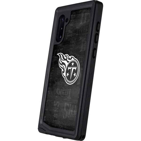 NFL Tennessee Titans Black & White Galaxy Note 10 Waterproof Case