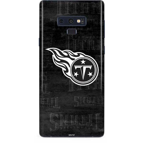 NFL Tennessee Titans Black & White Galaxy Note 9 Skin