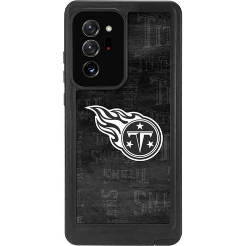 NFL Tennessee Titans Black & White Galaxy Note20 Ultra 5G Waterproof Case