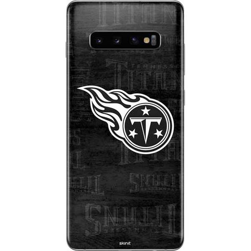 NFL Tennessee Titans Black & White Galaxy S10 Plus Skin