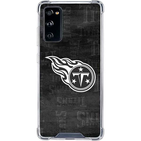 NFL Tennessee Titans Black & White Galaxy S20 FE Clear Case