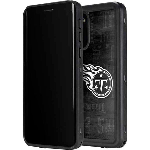 NFL Tennessee Titans Black & White Galaxy S20 Plus Waterproof Case