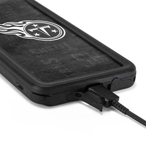 NFL Tennessee Titans Black & White Galaxy S20 Plus Waterproof Case
