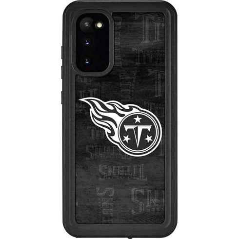 NFL Tennessee Titans Black & White Galaxy S20 Waterproof Case