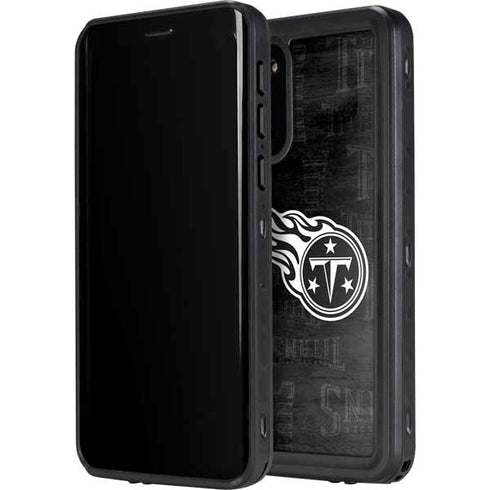 NFL Tennessee Titans Black & White Galaxy S20 Waterproof Case